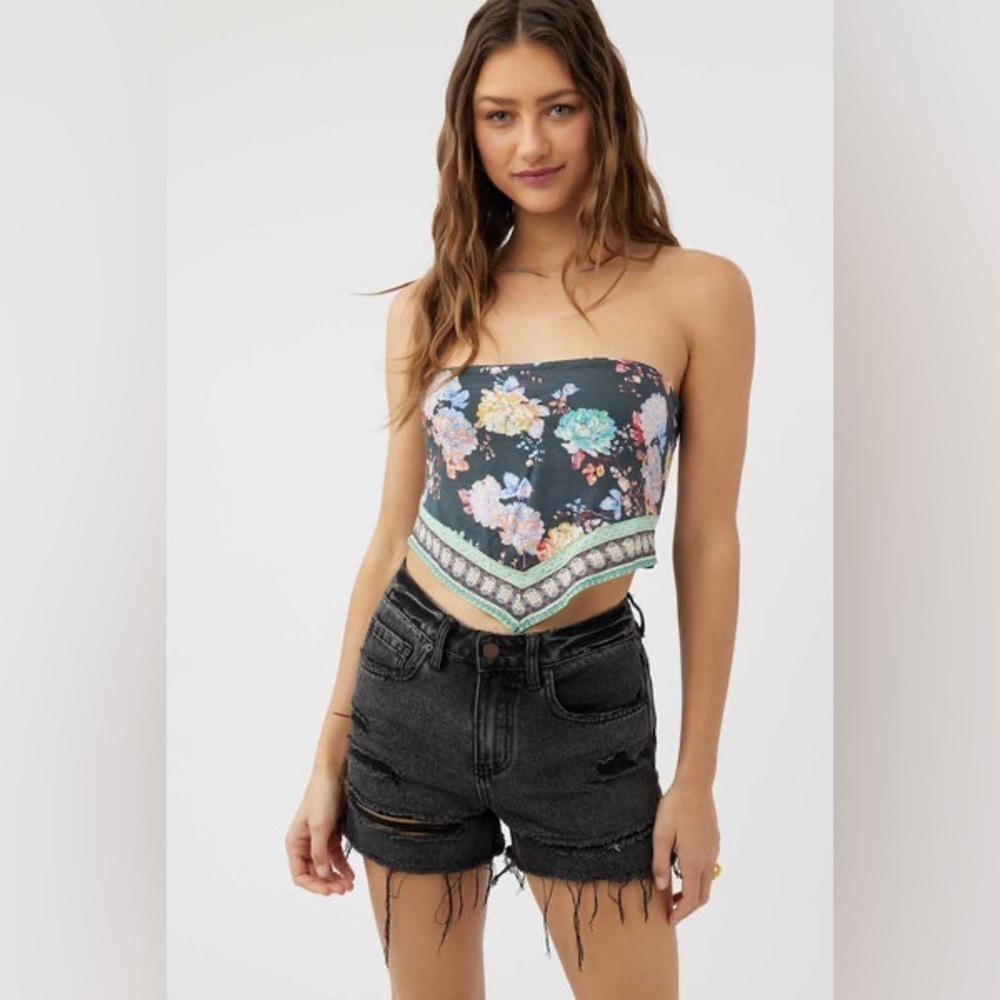 O'NEILL Skyler Womens Top, Blue Multi, Medium, NWT
